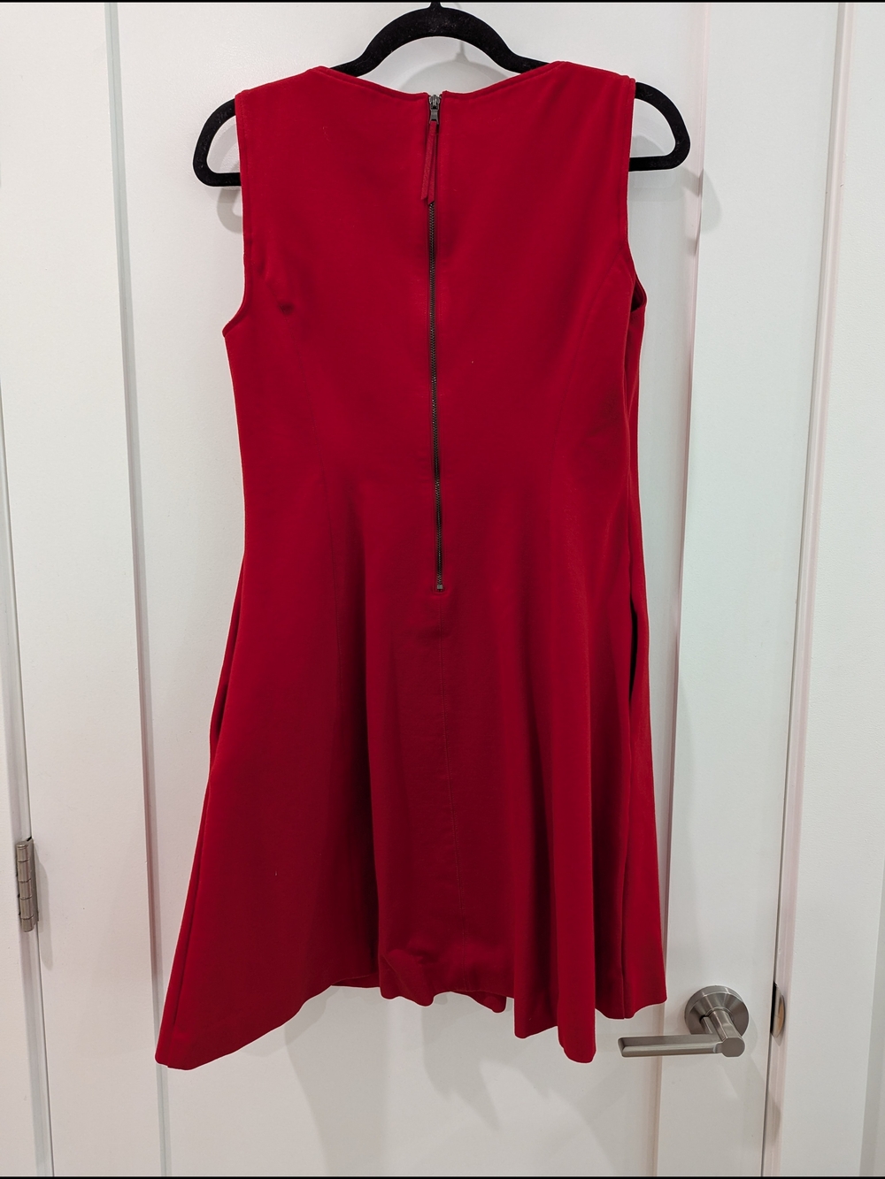 SPANX Sleeveless Red Fit-and-Flare Mini Dress - Picture 4 of 6